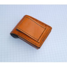 MOTO KOŽENÁ KAPSIČKA NA PÁSEK, NA MOTO - JAWA ČZ - HNĚDOORANŽOVÁ